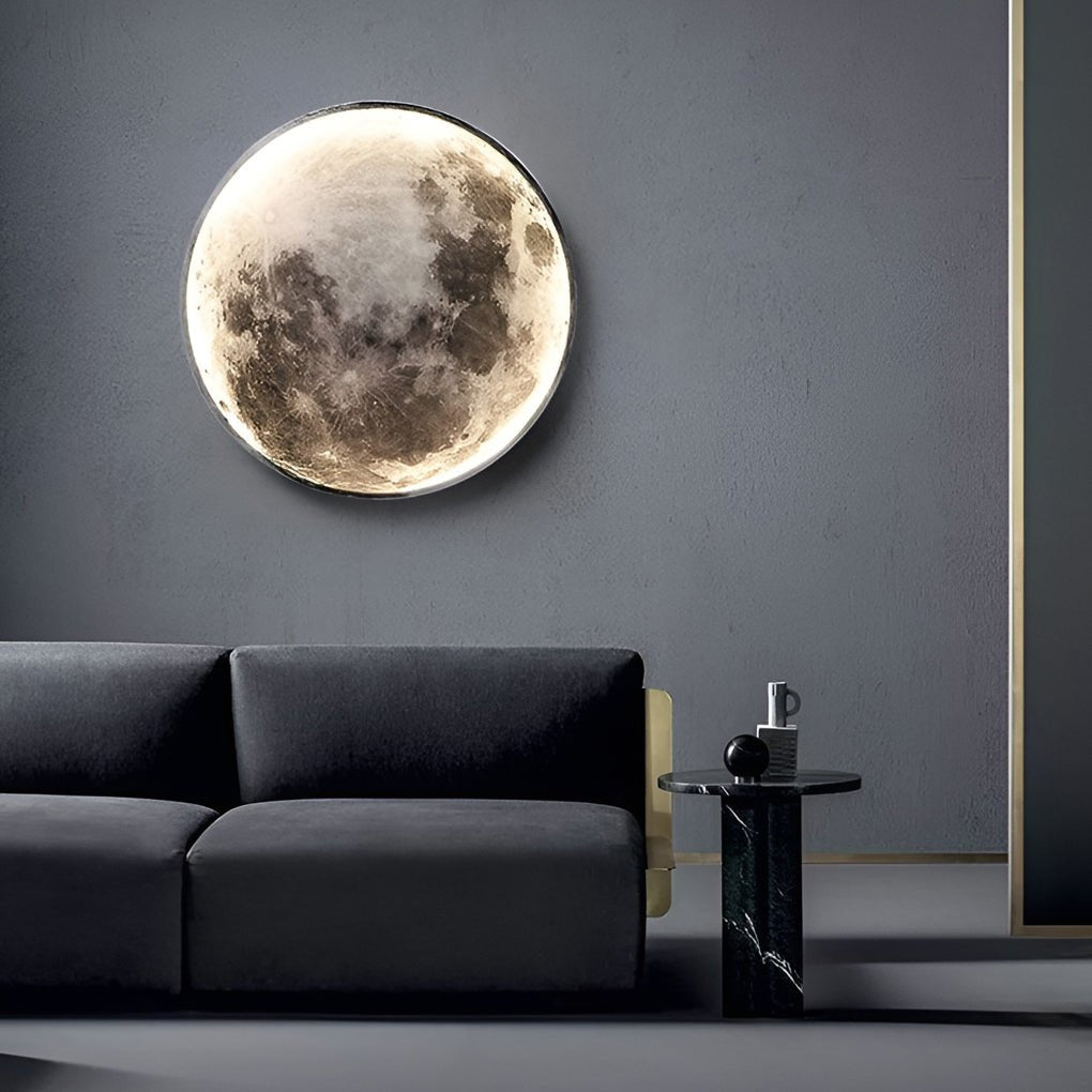 Modern Round LED Full Moon Wall Lamp