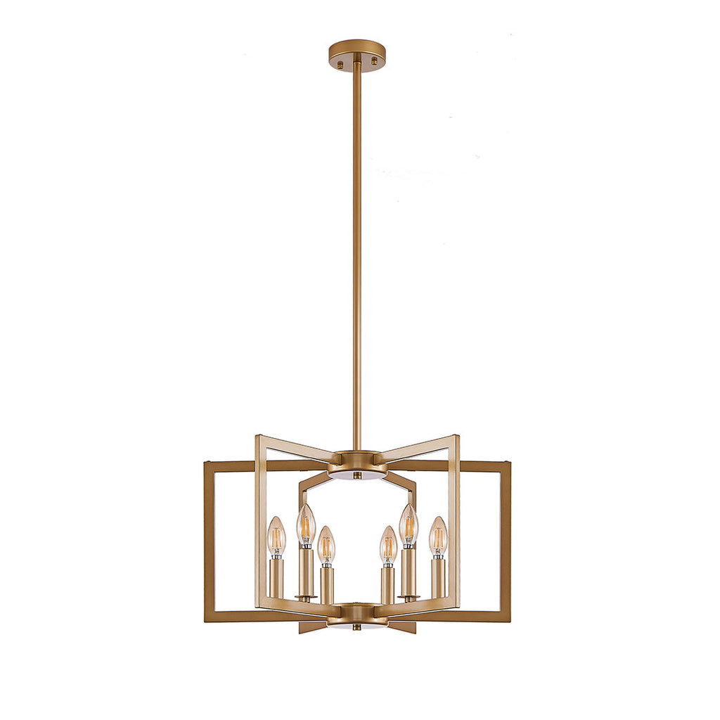 Industrial Multi-Head Candle Chandelier Ceiling Light