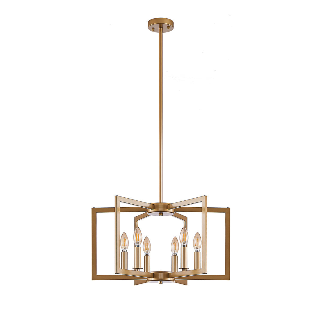 Industrial Multi-Head Candle Chandelier Ceiling Light
