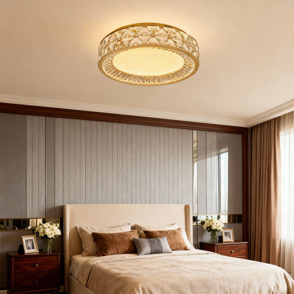 Luxury Crystal Flush Mount Ceiling Light