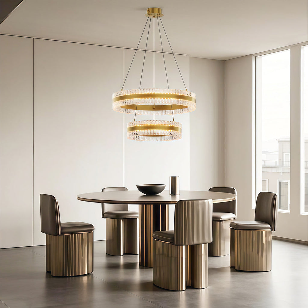 Minimalist Luxury Circular Chandelier - Modern Ceiling Light