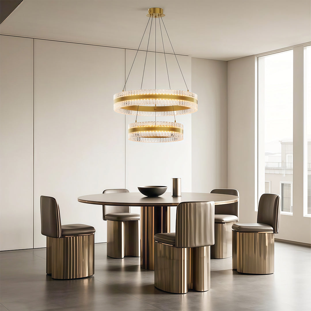 Minimalist Luxury Circular Chandelier - Modern Ceiling Light