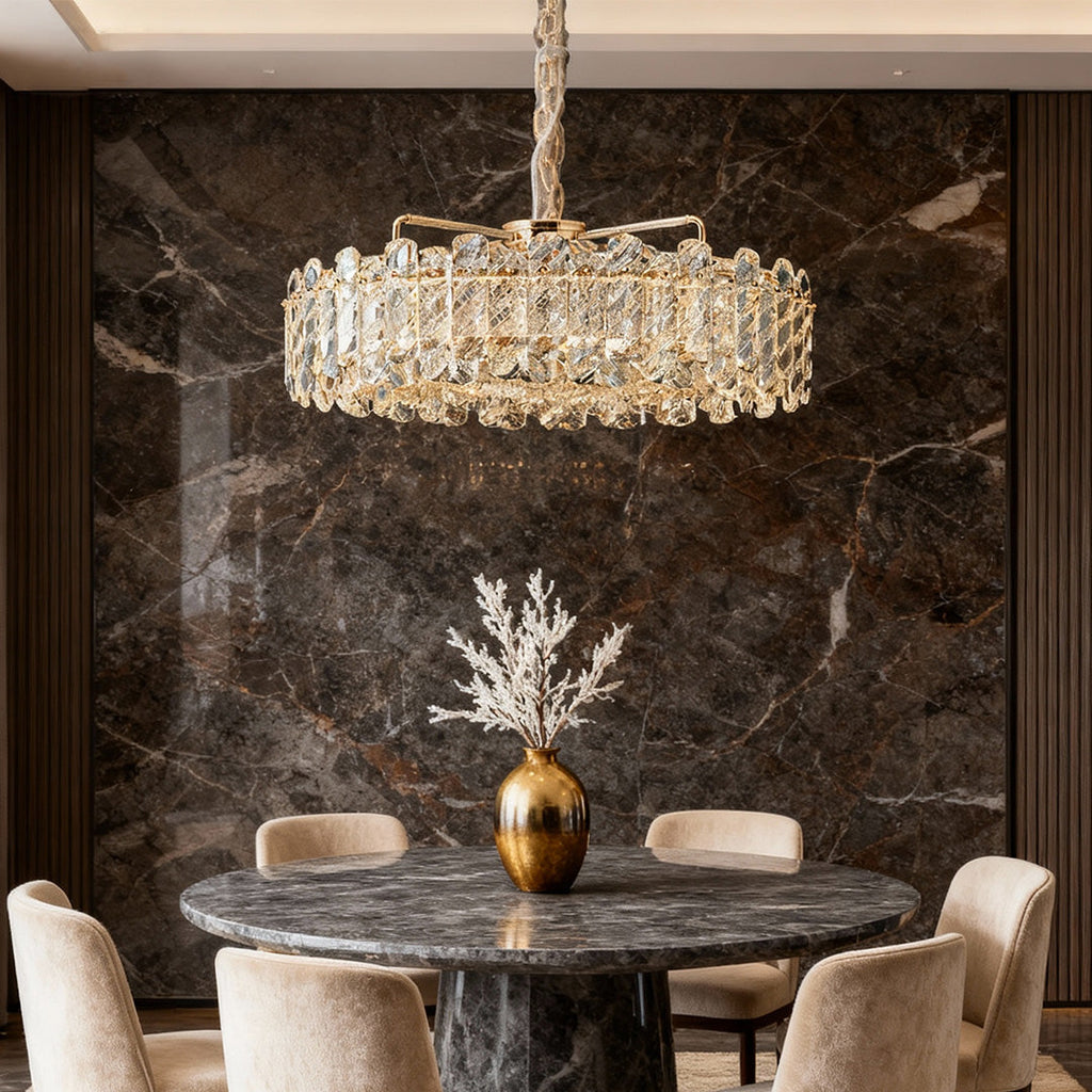 Luxury Nordic Crystal Chandelier - Carbon Steel Ceiling Light