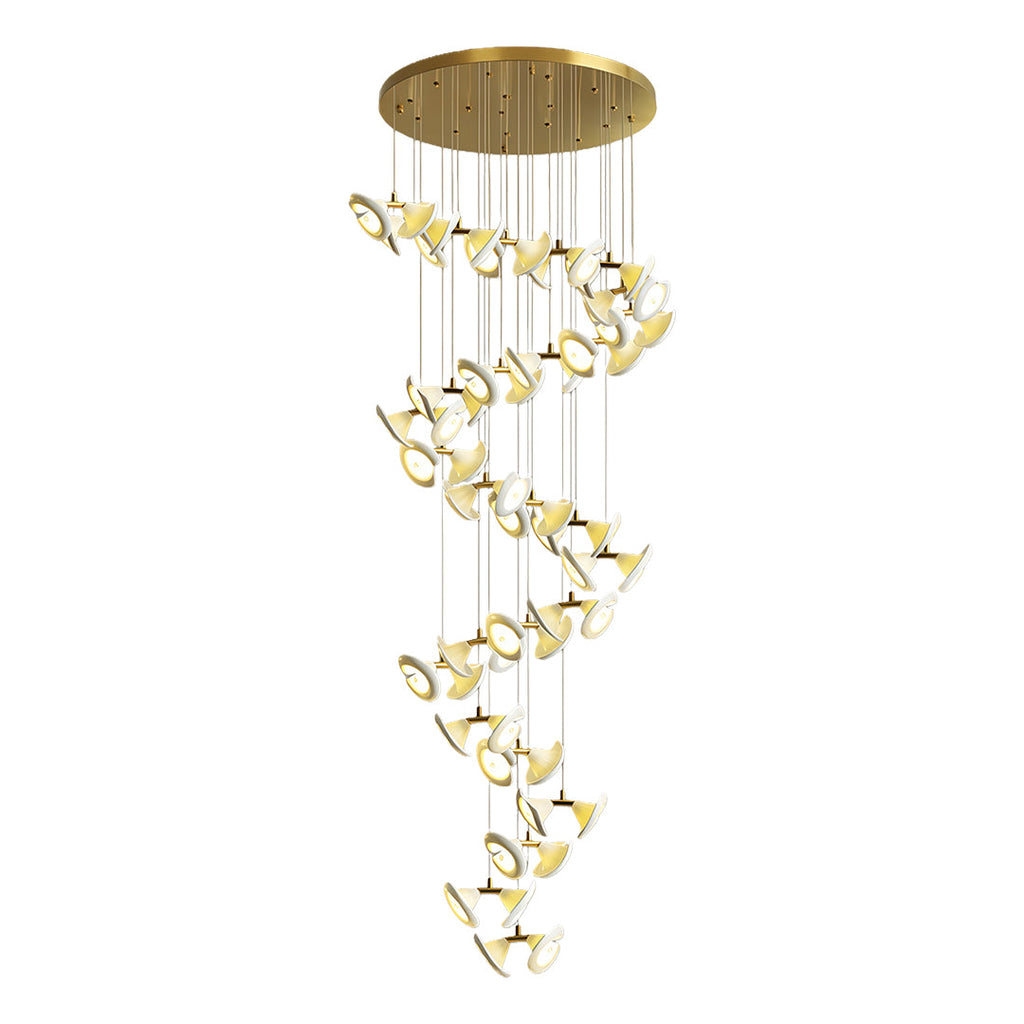 Luxury Tulip Flower Ceramic Chandelier - Elegant Ceiling Light