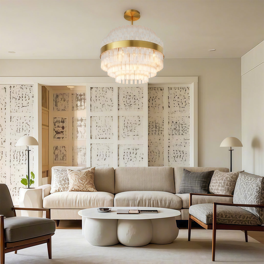 Luxury Copper Industrial Modern Chandelier Ceiling Light