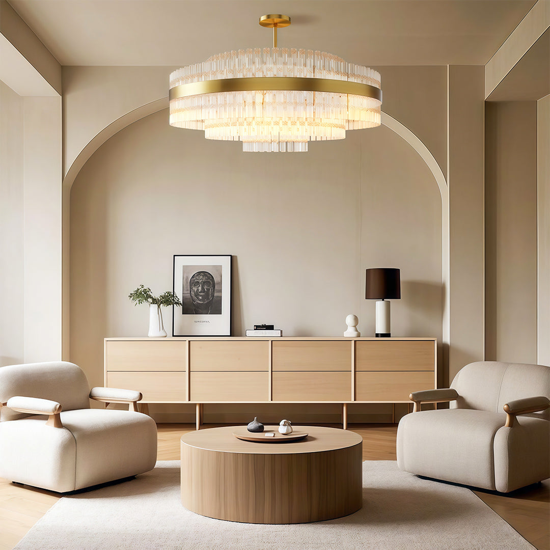 Luxury Copper Industrial Modern Chandelier Ceiling Light