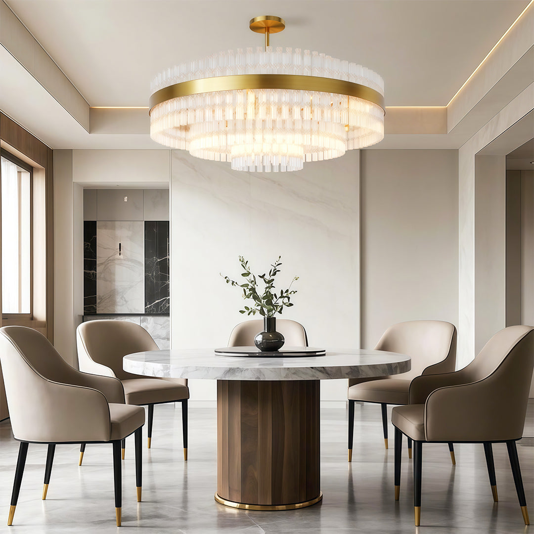 Luxury Copper Industrial Modern Chandelier Ceiling Light