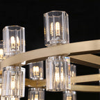 Premium Crystal Chandelier with Copper Ceiling Fixture