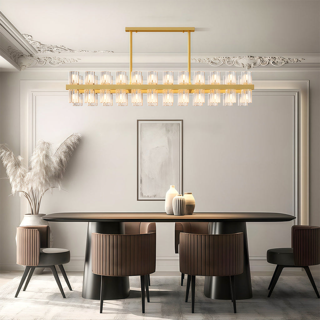Premium Crystal Chandelier with Copper Ceiling Fixture
