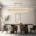 Premium Crystal Chandelier with Copper Ceiling Fixture