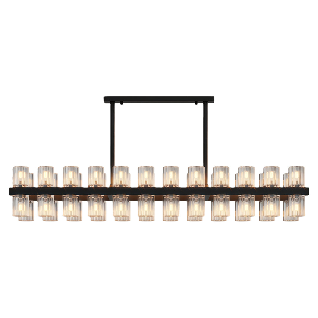 Premium Crystal Chandelier with Copper Ceiling Fixture