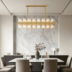 Premium Crystal Chandelier with Copper Ceiling Fixture