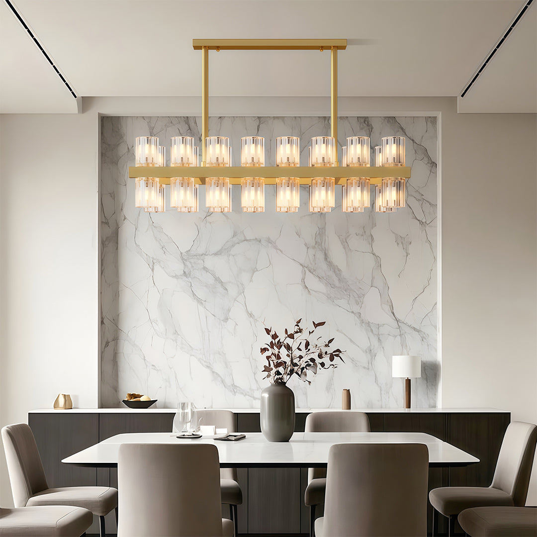 Premium Crystal Chandelier with Copper Ceiling Fixture