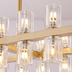 Premium Crystal Chandelier with Copper Ceiling Fixture