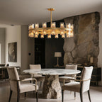 Premium Crystal Chandelier with Copper Ceiling Fixture