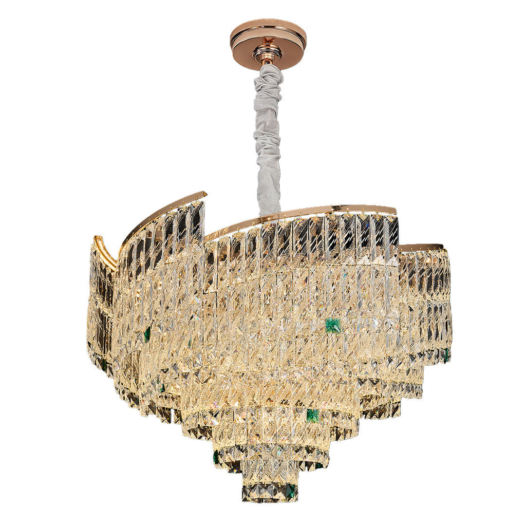 Luxury Crystal Pendant Chandelier - Carbon Steel Ceiling Light
