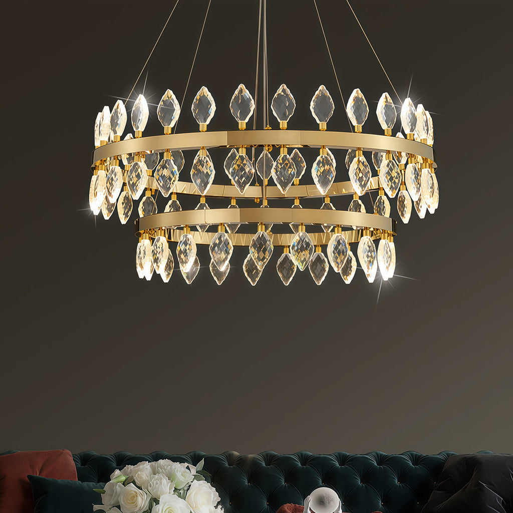 Italian Luxury Crystal Chandelier Ceiling Light
