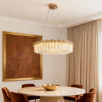 Gold Crystal Chandelier - French Minimalist Ceiling Light
