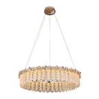 Gold Crystal Chandelier - French Minimalist Ceiling Light