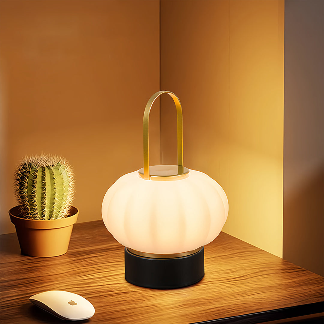 Nordic LED Lantern Table Lamp - Rechargeable Accent Lighting