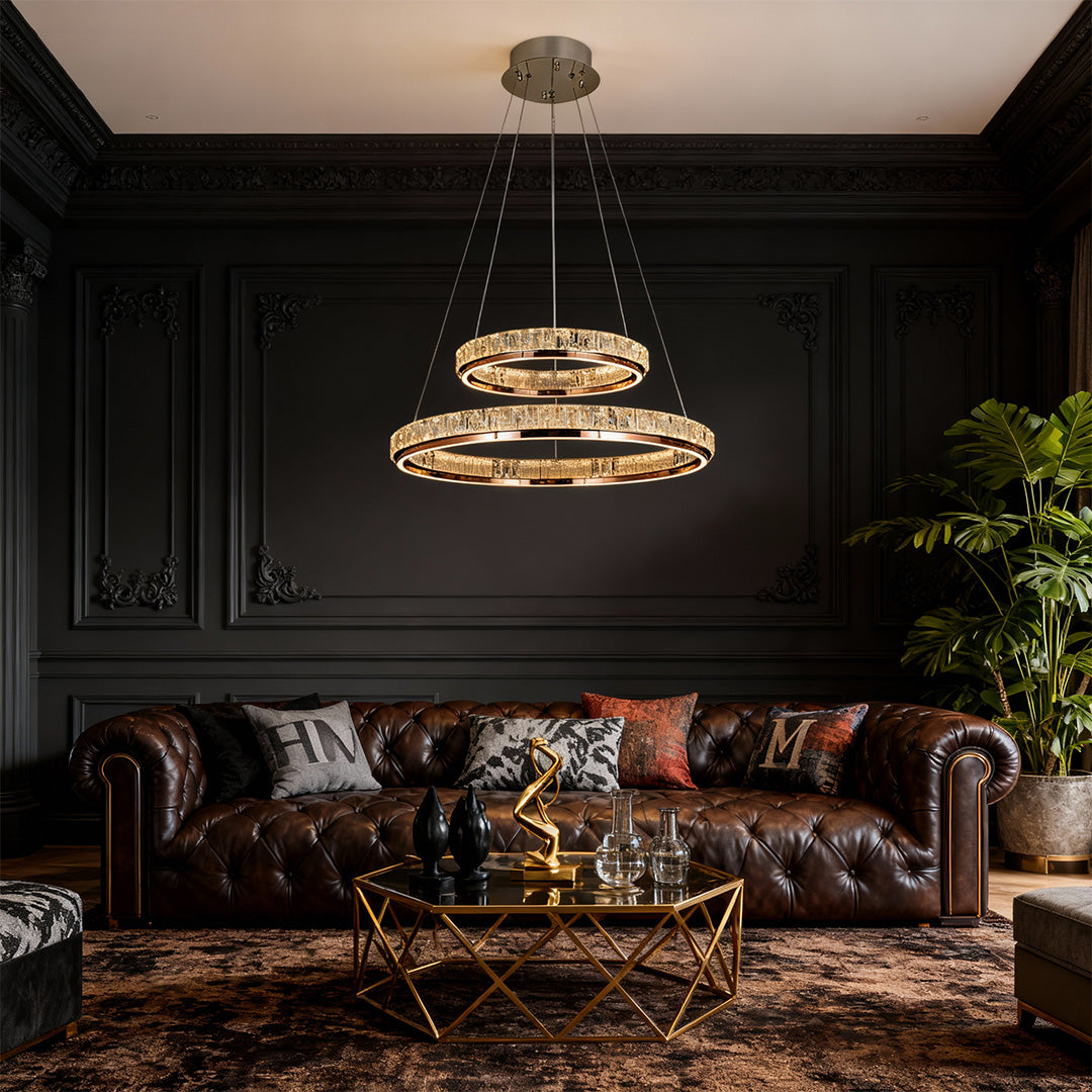 Premium Round Crystal Chandelier Ceiling Light