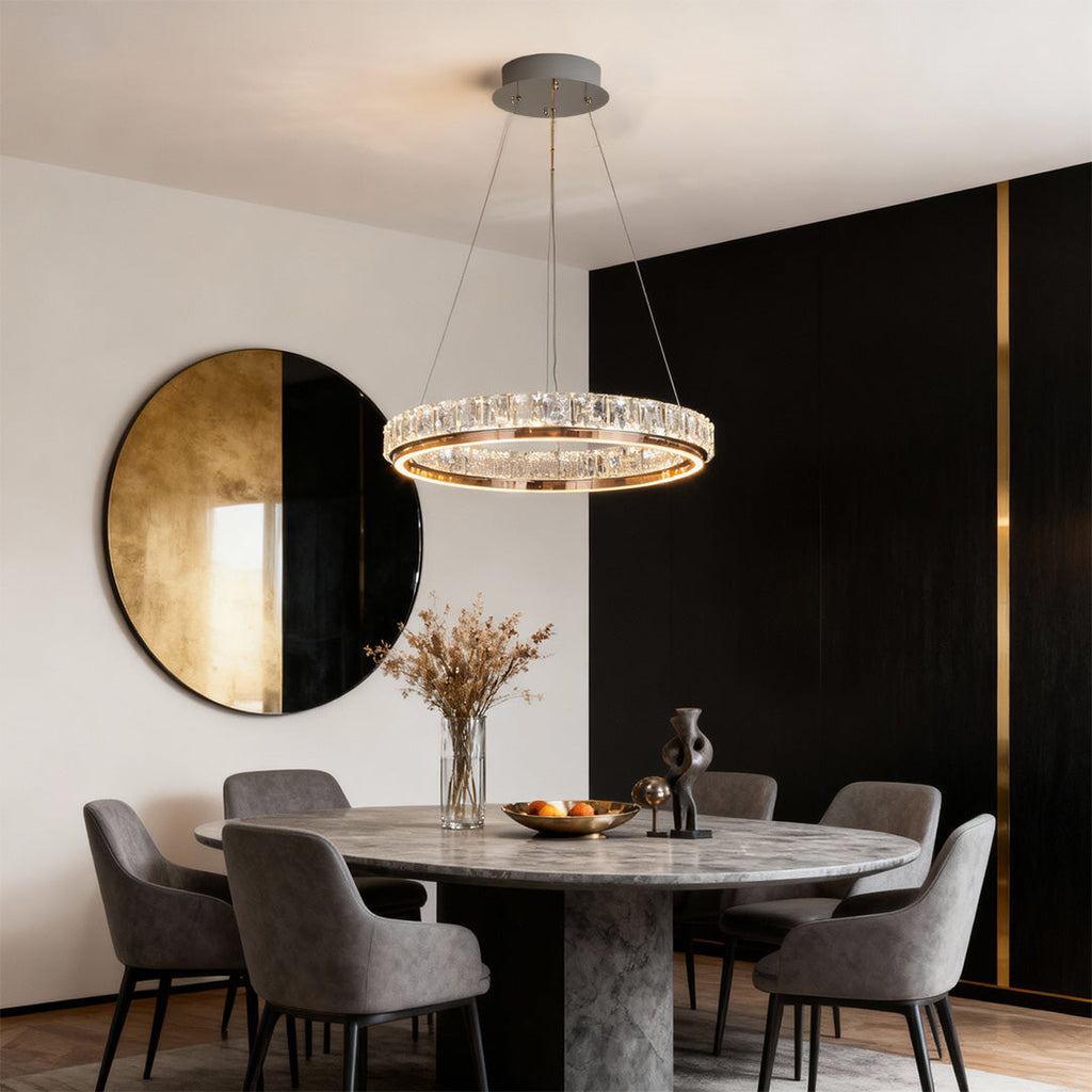 Premium Round Crystal Chandelier Ceiling Light
