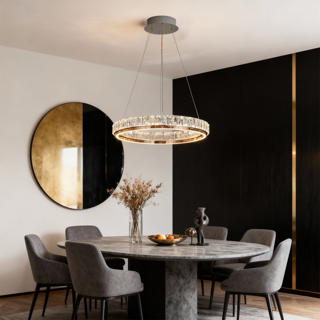 Premium Round Crystal Chandelier Ceiling Light