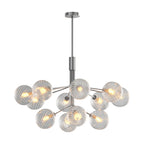 Premium Modern Copper and Glass Ball Chandelier