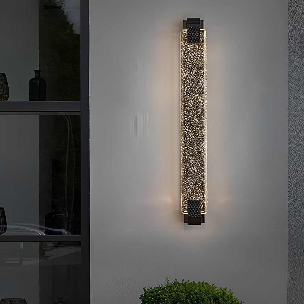 Modern LED Linear Crystal Wall Light for Living Room