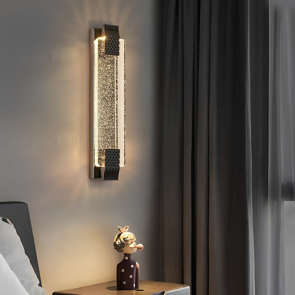 Modern LED Linear Crystal Wall Light for Living Room