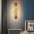 Modern LED Linear Crystal Wall Light for Living Room