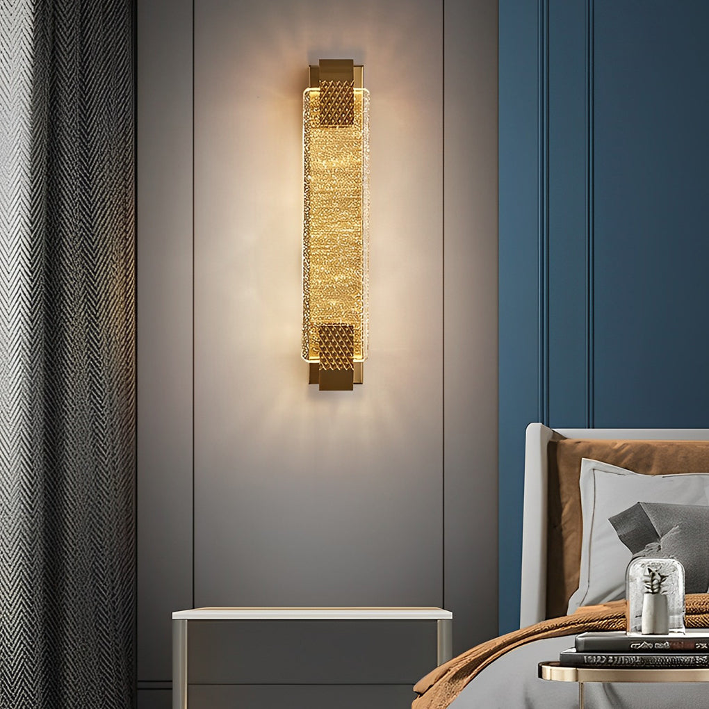 Modern LED Linear Crystal Wall Light for Living Room