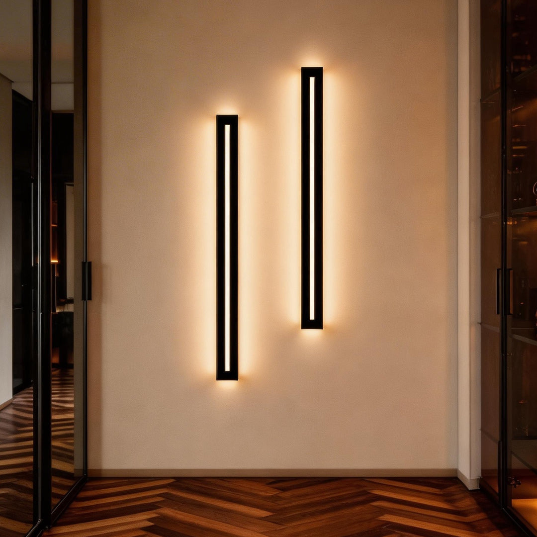 Modern Black Linear LED Wall Sconce - Premium Iron Design
