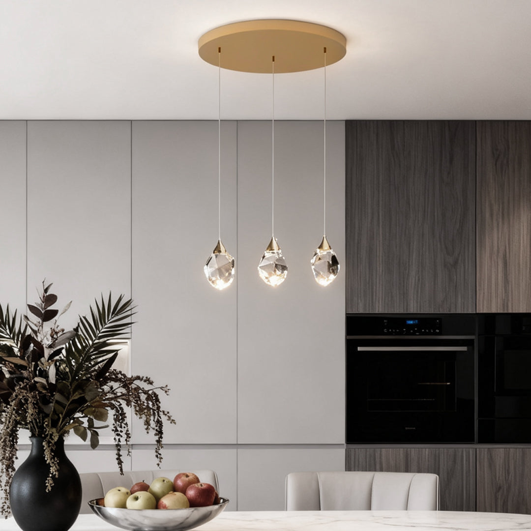 Modern Spiral Crystal Chandelier for High Ceilings