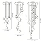 Modern Spiral Crystal Chandelier for High Ceilings