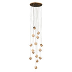Crystal Cube Chandelier Ceiling Light for Stairs