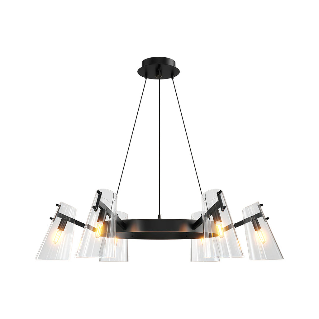 Modern Copper Chandelier - Elegant Ceiling Light Fixture