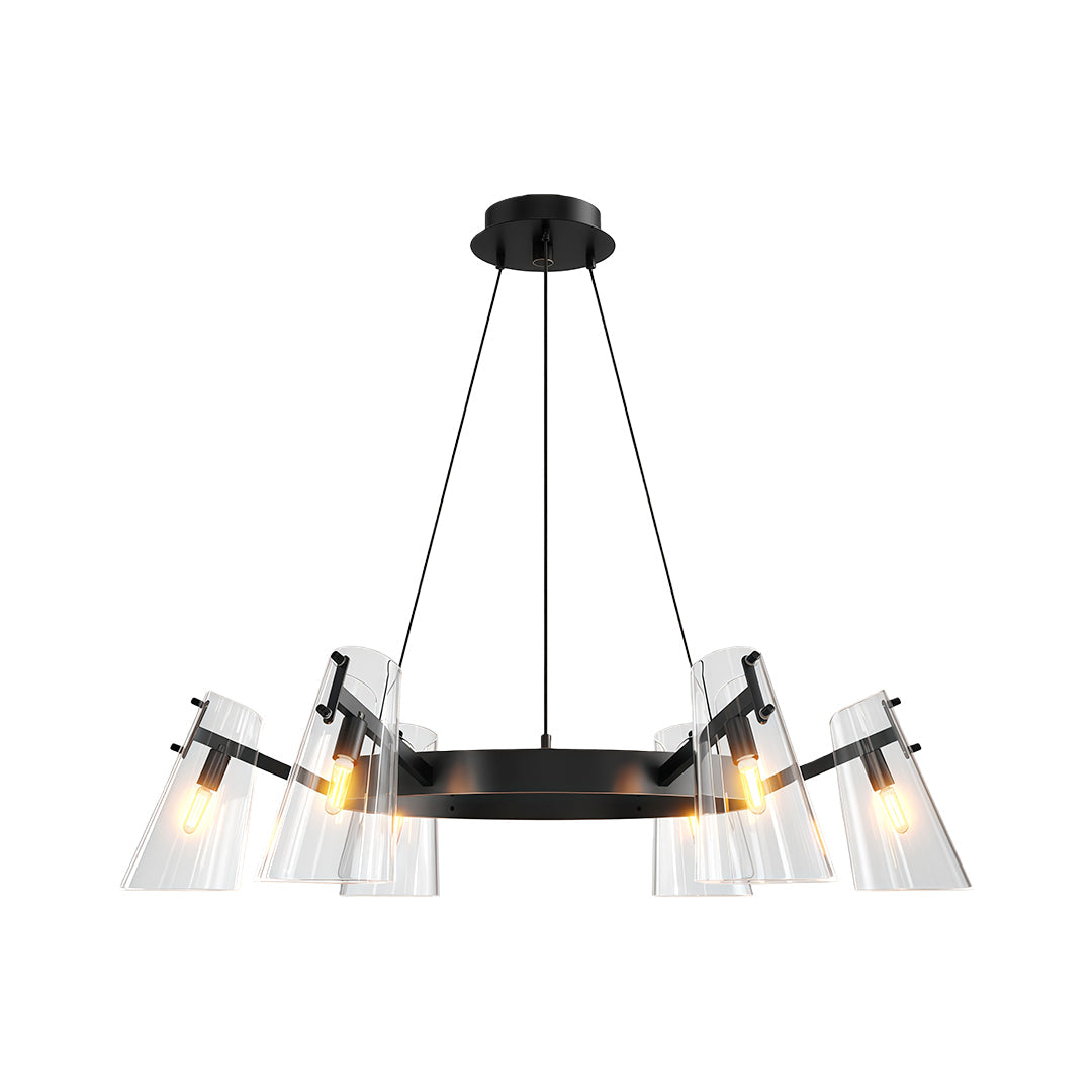 Modern Copper Chandelier - Elegant Ceiling Light Fixture