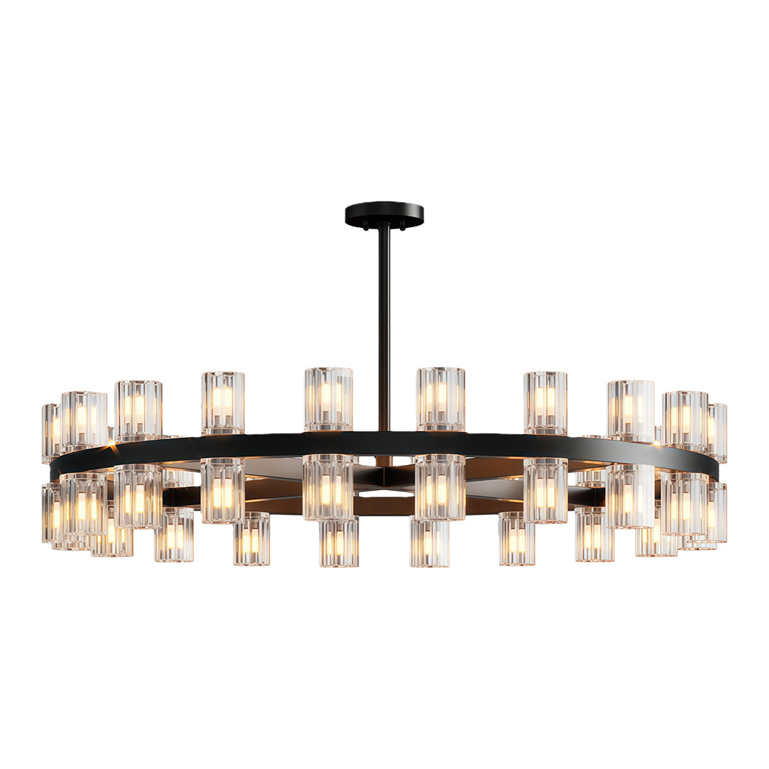 Premium Crystal Chandelier with Copper Ceiling Fixture