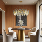 Modern Crystal Ceiling Light with Eye Protection