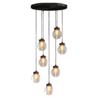 Luxury Copper and Glass Chandelier - Modern Ceiling Light