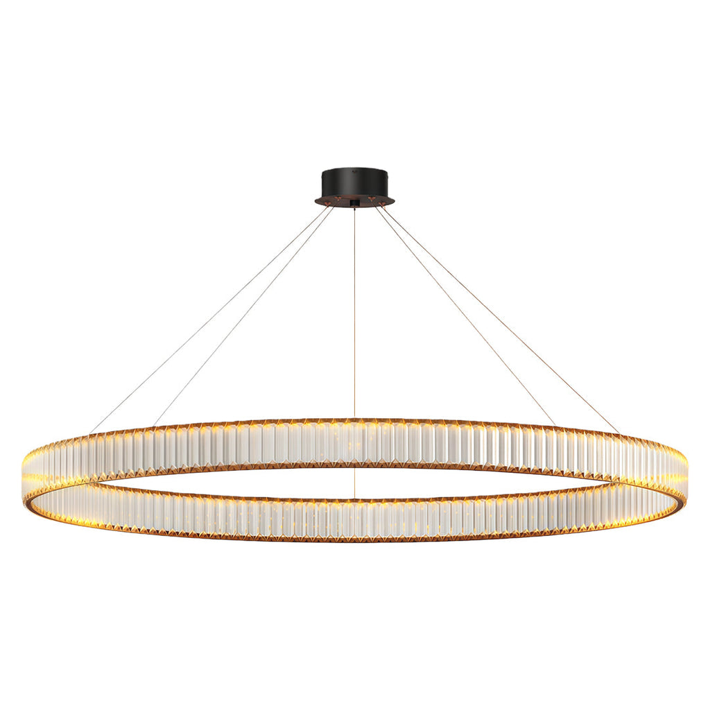 Premium Crystal Round Chandelier - Elegant Ceiling Light