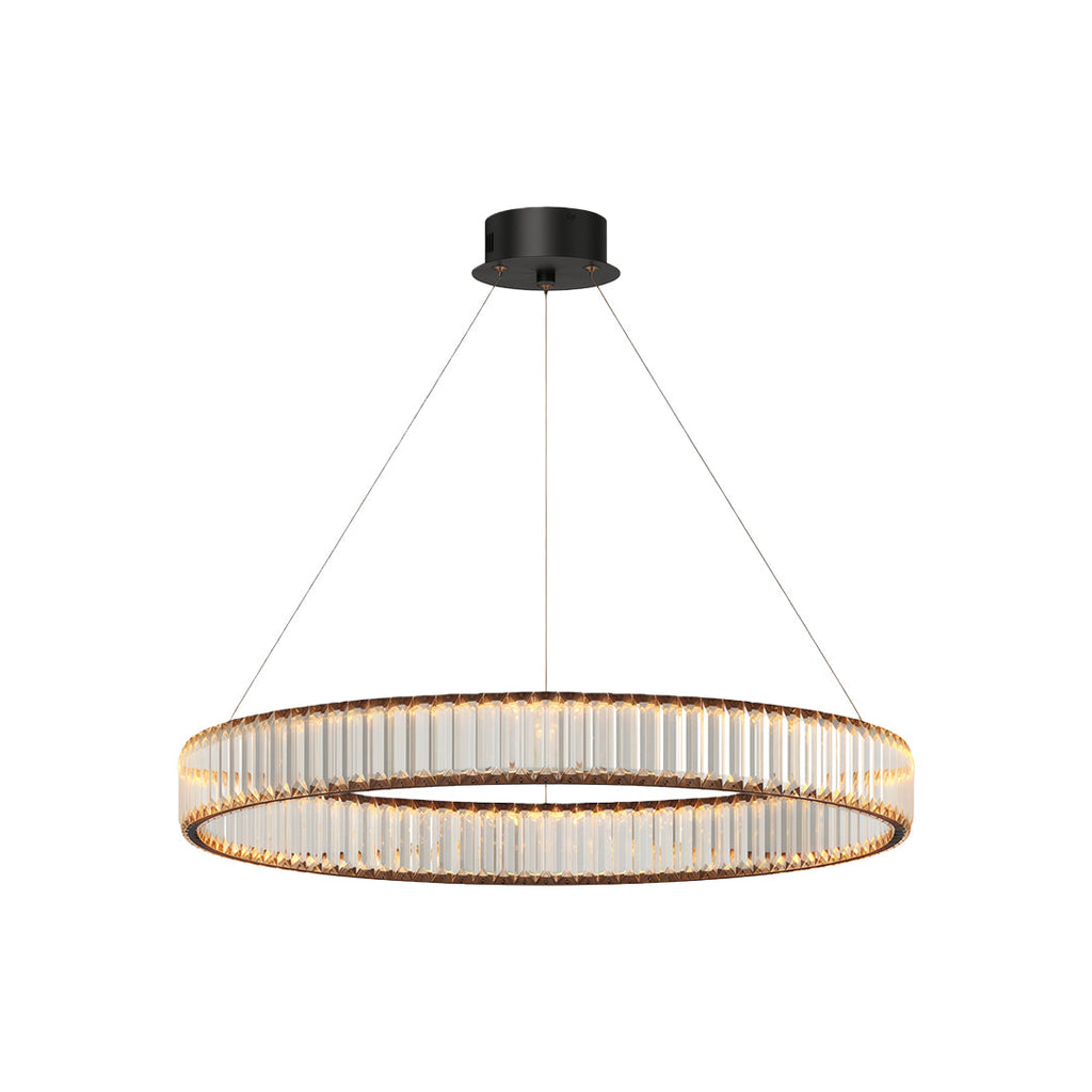 Premium Crystal Round Chandelier - Elegant Ceiling Light