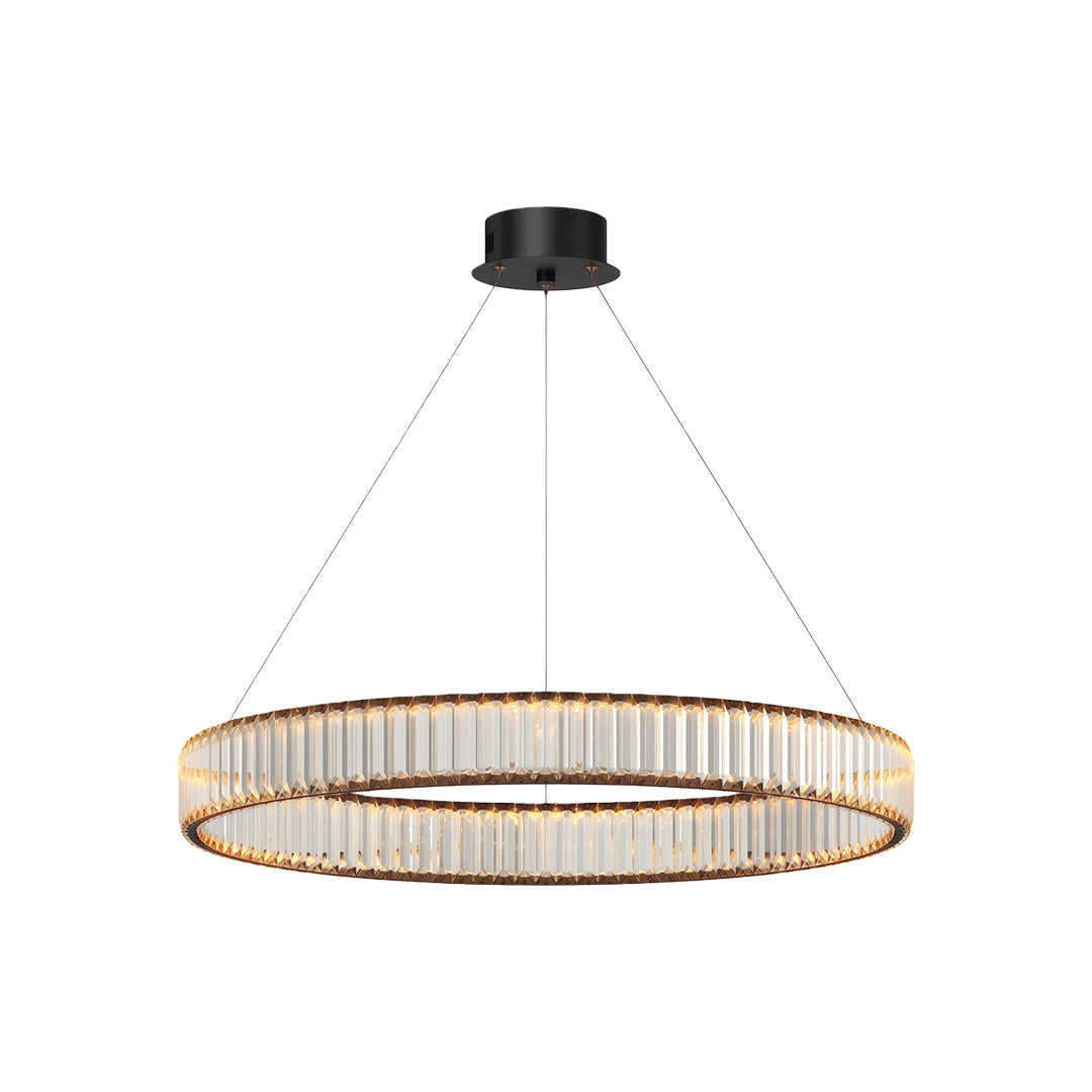 Premium Crystal Round Chandelier - Elegant Ceiling Light