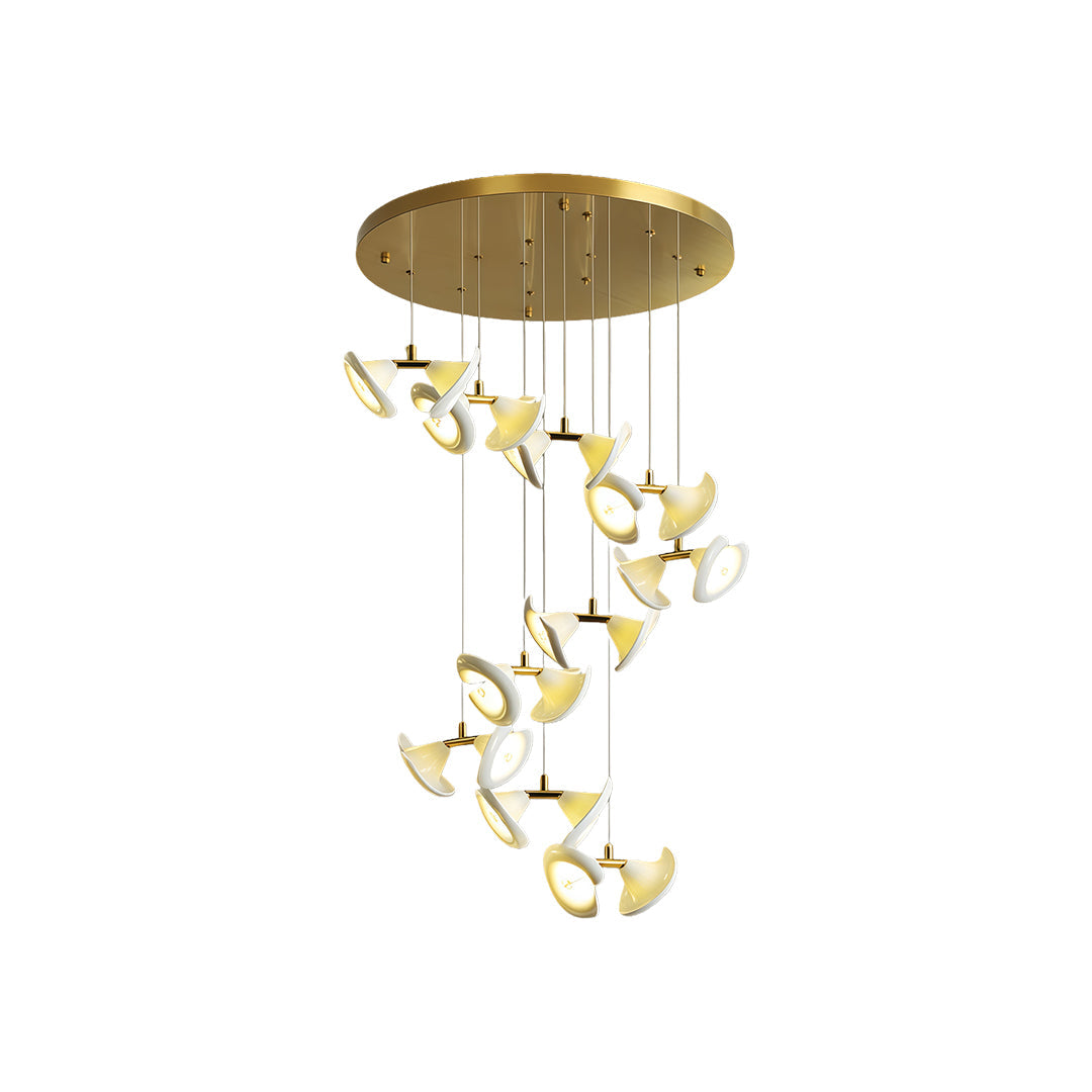 Luxury Tulip Flower Ceramic Chandelier - Elegant Ceiling Light
