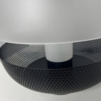 11-Inch LED Table Lamp with Mesh Metal and Frosted Glass Design