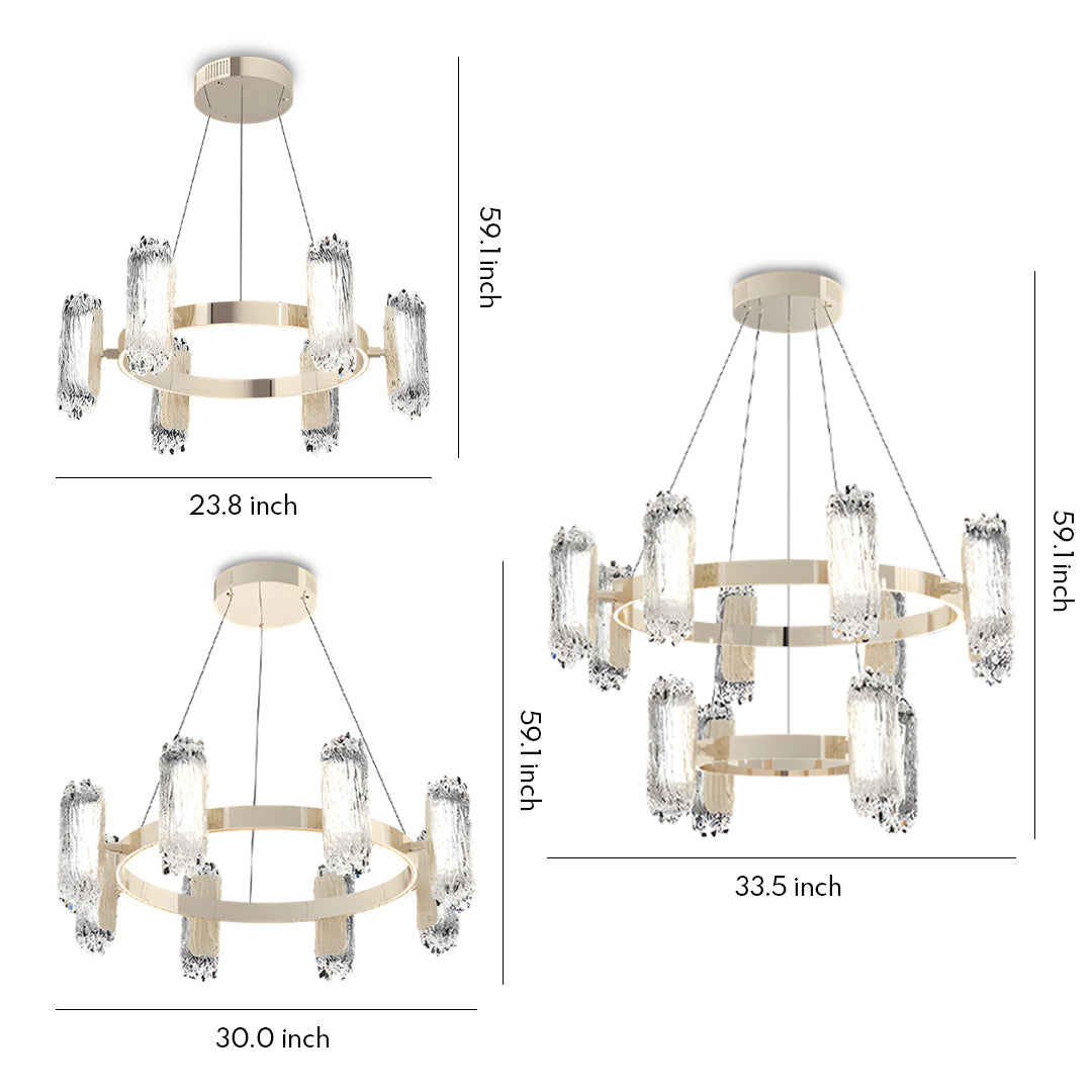 Modern Metal Minimalist Chandelier Ceiling Light