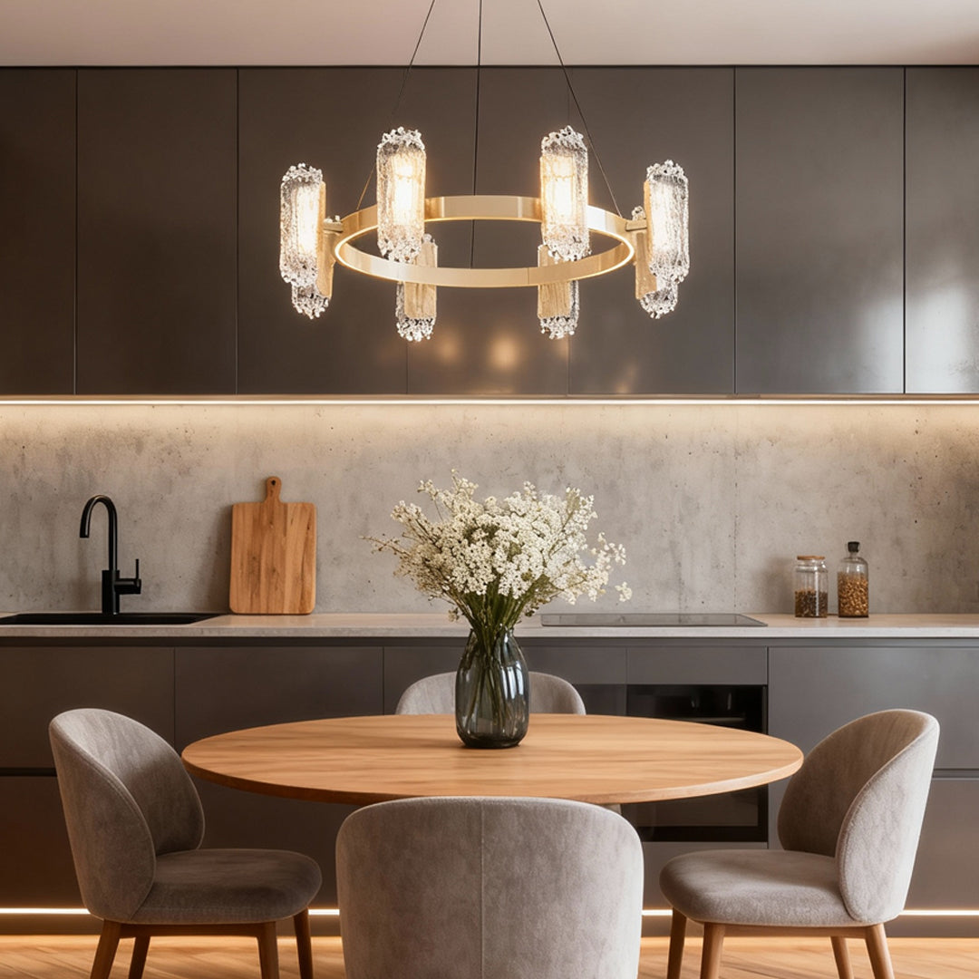 Modern Metal Minimalist Chandelier Ceiling Light