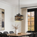 Vintage Industrial Metal Ribbon Pendant Light