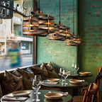 Vintage Industrial Metal Ribbon Pendant Light